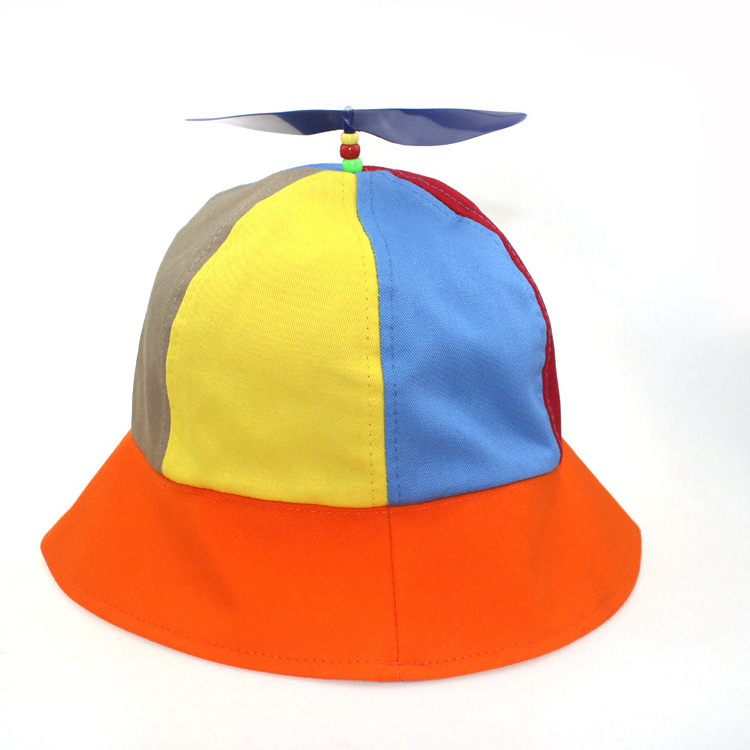 High Quality Boys Bucket Hat Funny Child Bucket Hats For Kids Multi Color Custom Helicopter Screw Propeller Children Bucket Hat