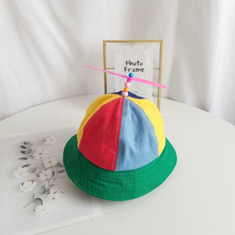 High Quality Boys Bucket Hat Funny Child Bucket Hats For Kids Multi Color Custom Helicopter Screw Propeller Children Bucket Hat