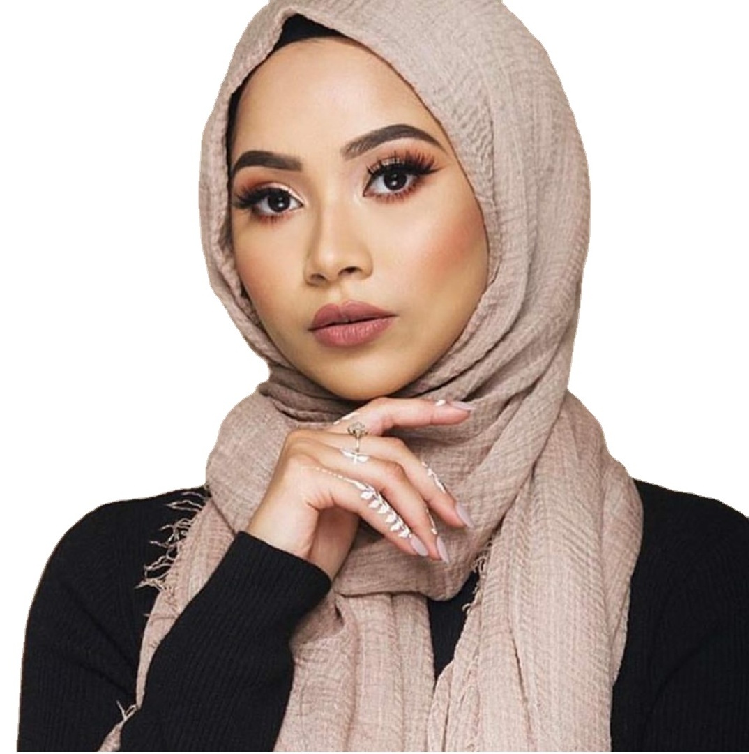 BSBH Women Scarfs Luxury Brand Cheap Fashion High Quality Muslim Fashion Scarf Women Summer Chiffon Solid Colors Jersey Scarf