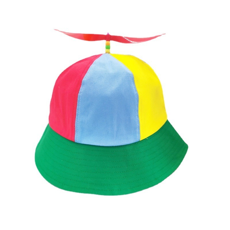 High Quality Boys Bucket Hat Funny Child Bucket Hats For Kids Multi Color Custom Helicopter Screw Propeller Children Bucket Hat