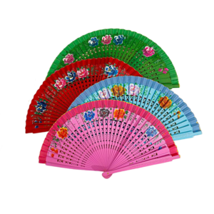 Wholesale Latest Design Hand Held Wooden Fan Spanish Flower Printed Flamenco Fan Wooden Spanish Wooden Hand Fans