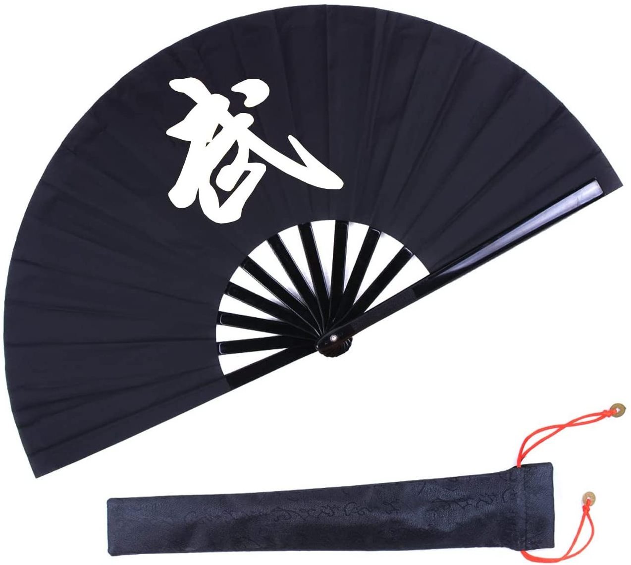 BSBH Kung Fu Large Hand Held Bamboo Folding Chinese Fan With Custom Logo For Holiday TAIJI Performance Promotional Gifts Fans