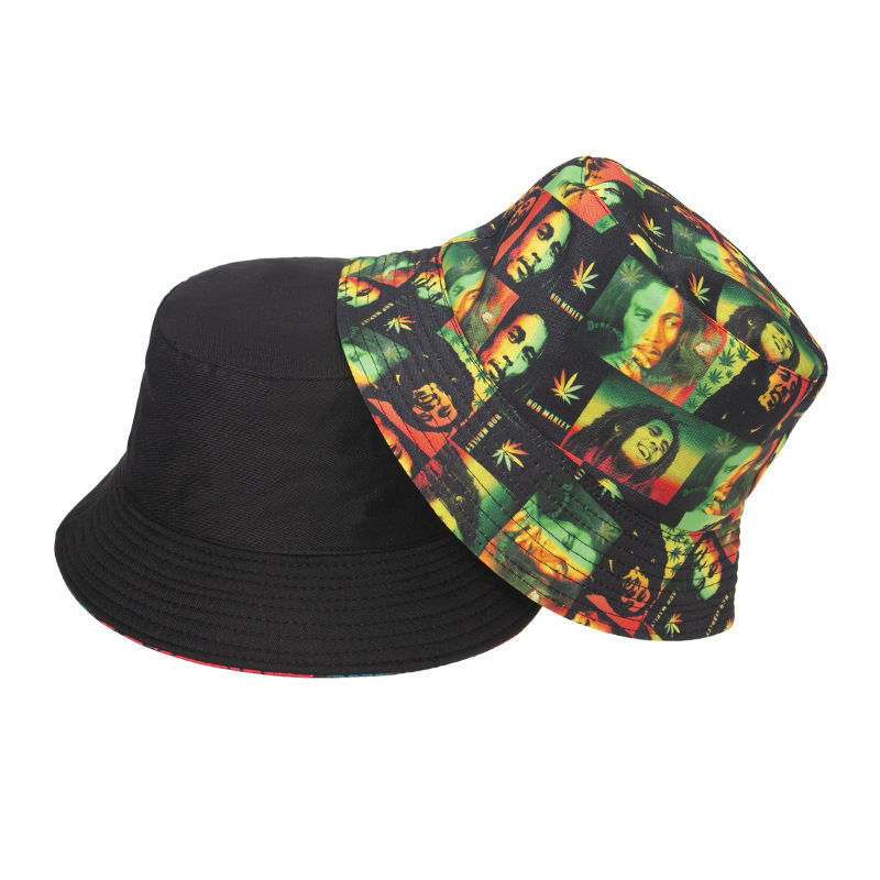 China Manufacture OEM Sublimation Printed Logo Custom Face Reversible Bucket Hats