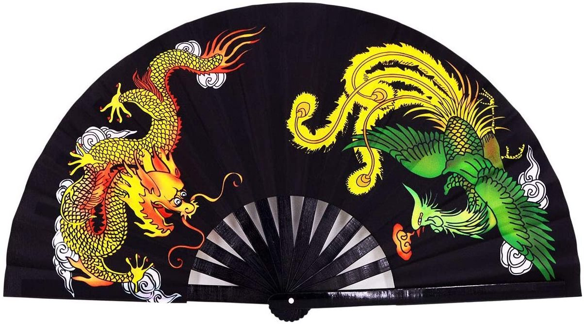 BSBH Kung Fu Large Hand Held Bamboo Folding Chinese Fan With Custom Logo For Holiday TAIJI Performance Promotional Gifts Fans