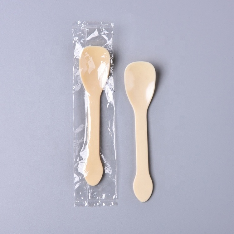 Individually Wrapped Disposable Plastic Spoon For Ice Cream Mini Ice Cream Scoop