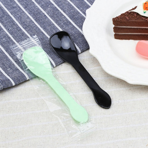 Individually Wrapped Disposable Plastic Spoon For Ice Cream Mini Ice Cream Scoop