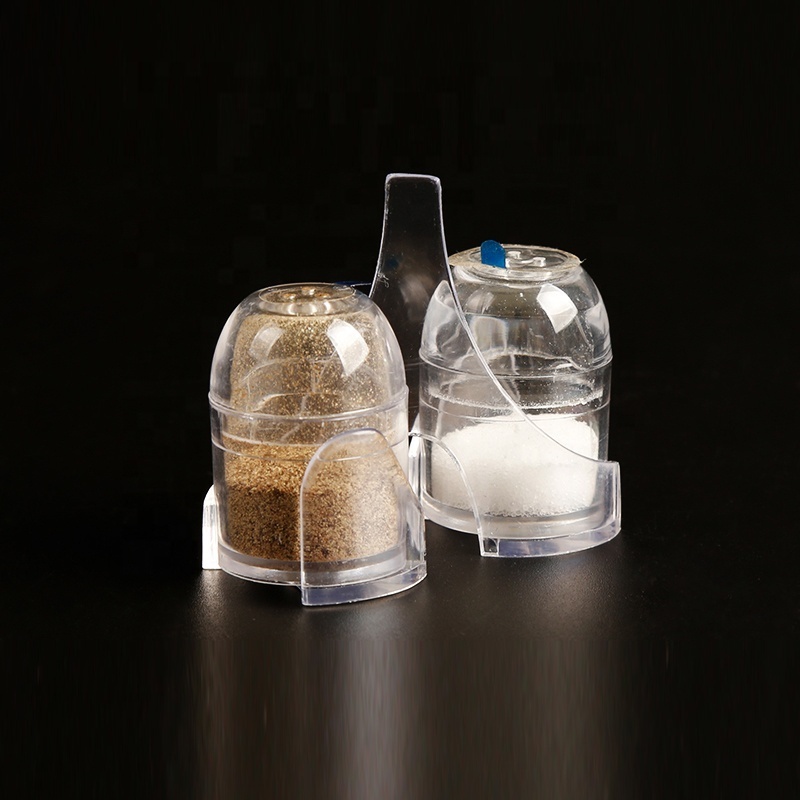 Promotional Personalized Mini Disposable Plastic Salt And Pepper Shakers Set Airline Salt And Pepper Shaker Wholesale