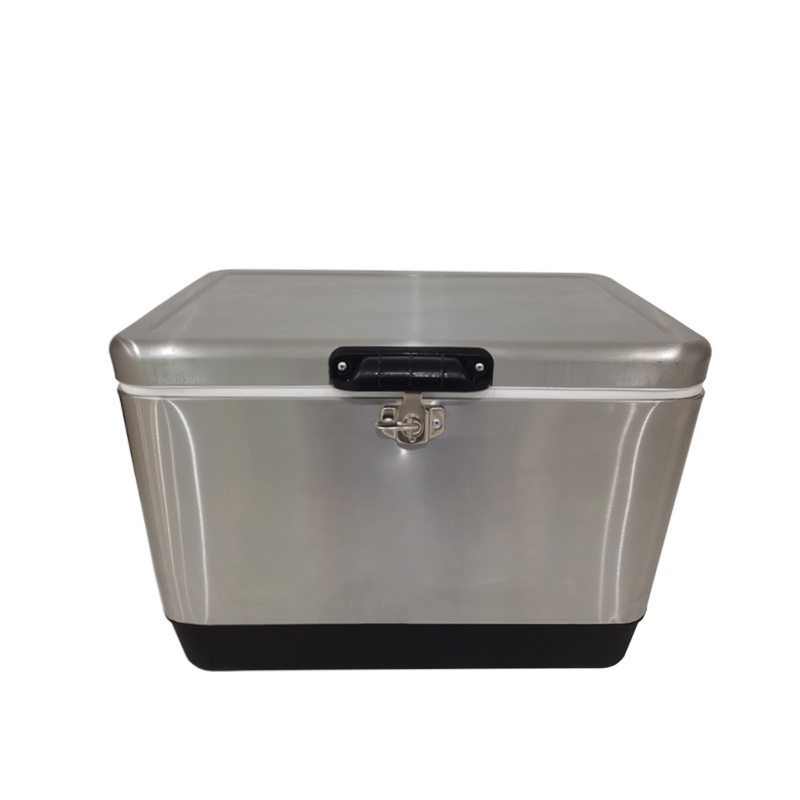 Stainless Steel Ice Chest Beverage Cooler with Bottle Opener