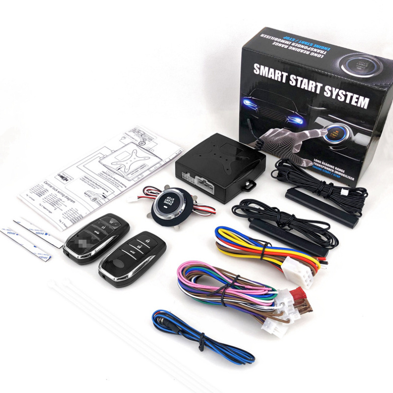 car alarm start stop system smart key PKE  keyless entry remote start push button lock unlock automatically