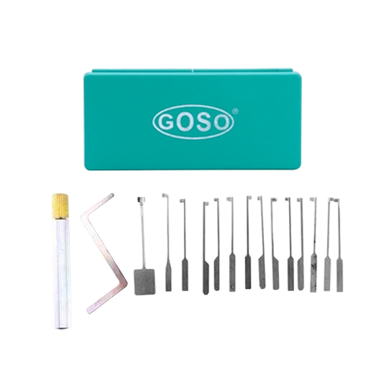 Goso Advanced Combination LockSmith Tools Unlocking Lock Pick Set for 14 hook Dimple picks Kaba lock Tools