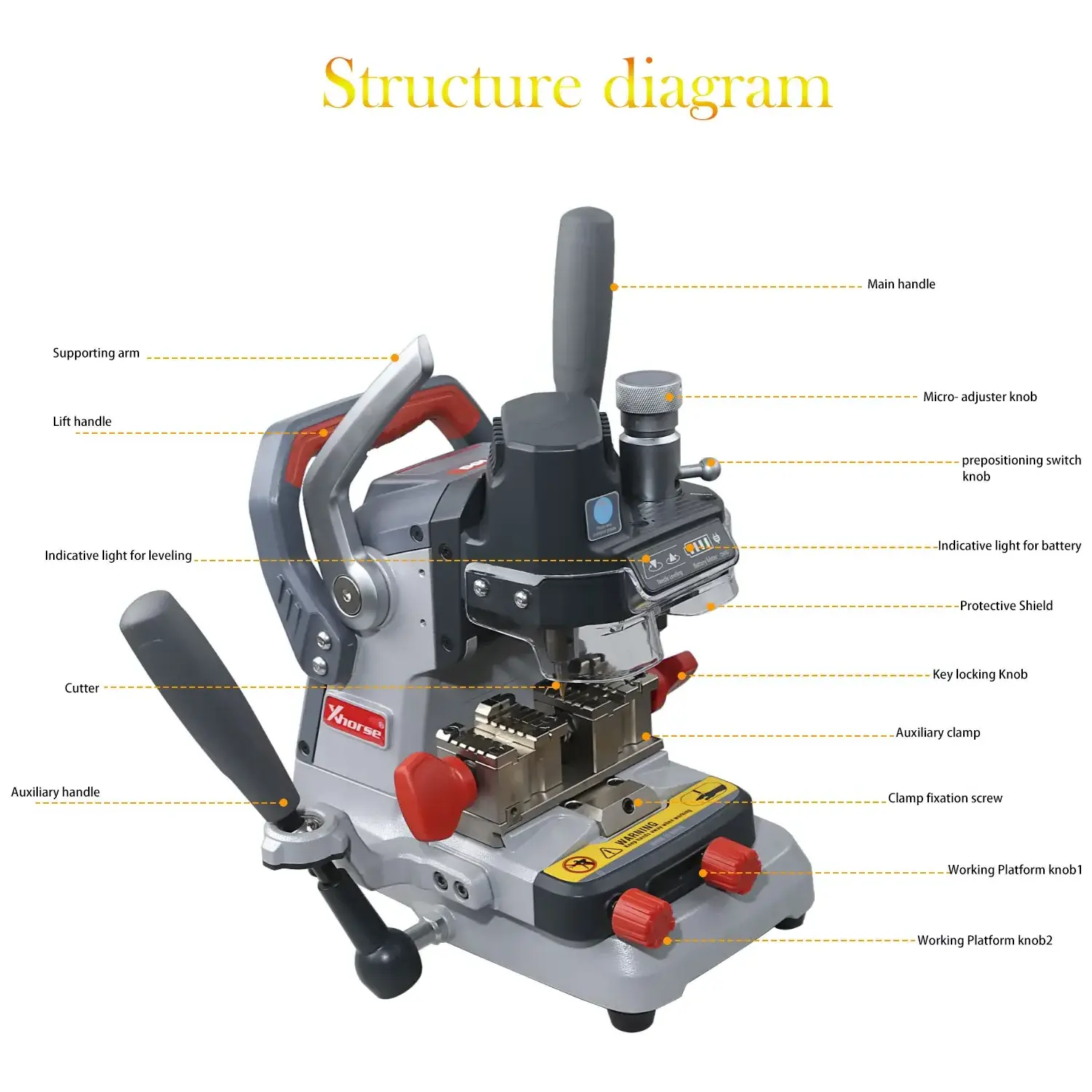 Hot Sale Key Cutting Machine Automatic Xhorse Dolphin Xp007 Key Cutting Machine V1.5.6 for Duplicating Key