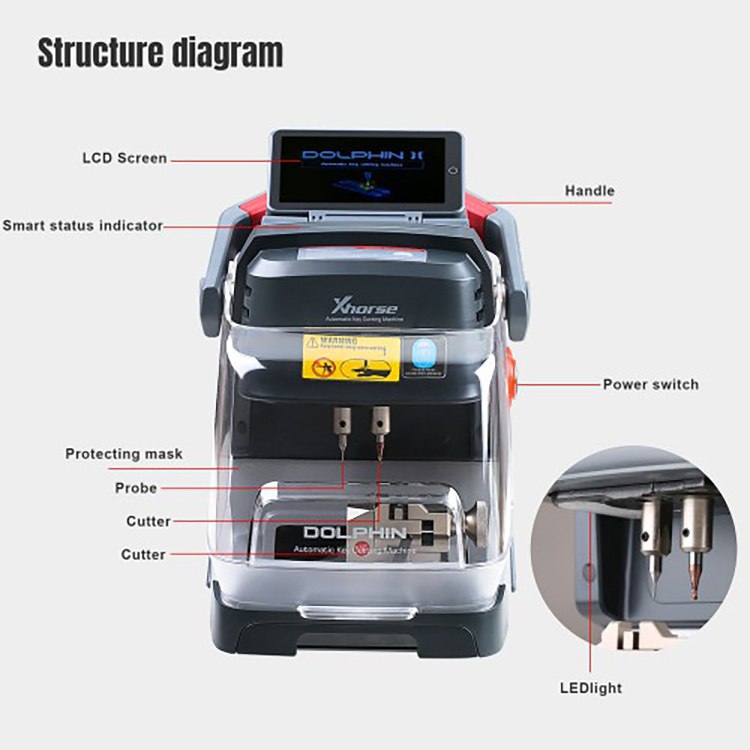 Xhorse Dolphin XP005L Dolphin II Key Cutting Machine with Adjustable Touch Screen for Key Programming Tool key machine