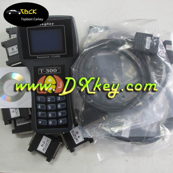 Car Key Programmer T300 main unit V16.8 T 300 Auto Transponder Key Decoder T-CODE T-300 Diagnostic blue/black Color T300