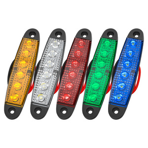 DXZ Factory direct sale 12V 24V 6Led Turn signal warning light white red orange green blue Driving light car truck lights