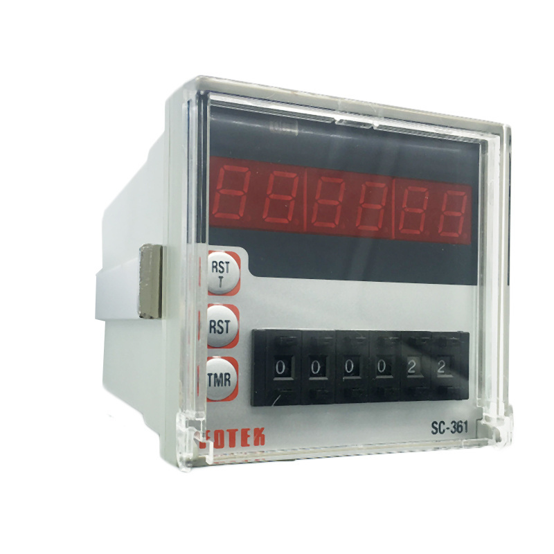 FOTEK SC-361 72*72 Power Supply 220V 6-digit digital display Single Preset Counter  MULTI-FUNCTION COUNTER