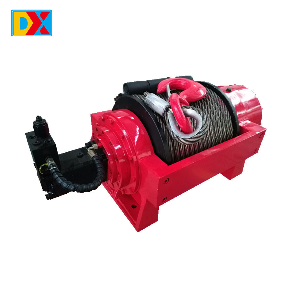 High Quality 3 Ton 12000lb Winch 12V with Metal Control Box 10ton Hydraulic Winch Single Drum Winches Pulling Forest Logging Hyd