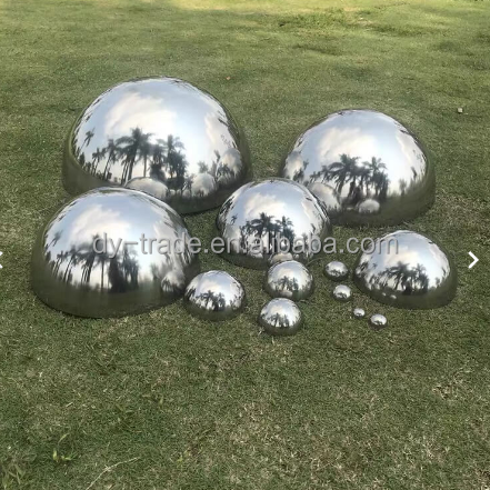 Large Outdoor1800MM 201 304 316 Mirror Polish Stainless Steel Hemisphere Half Ball Garden Decorative Metal half Ball