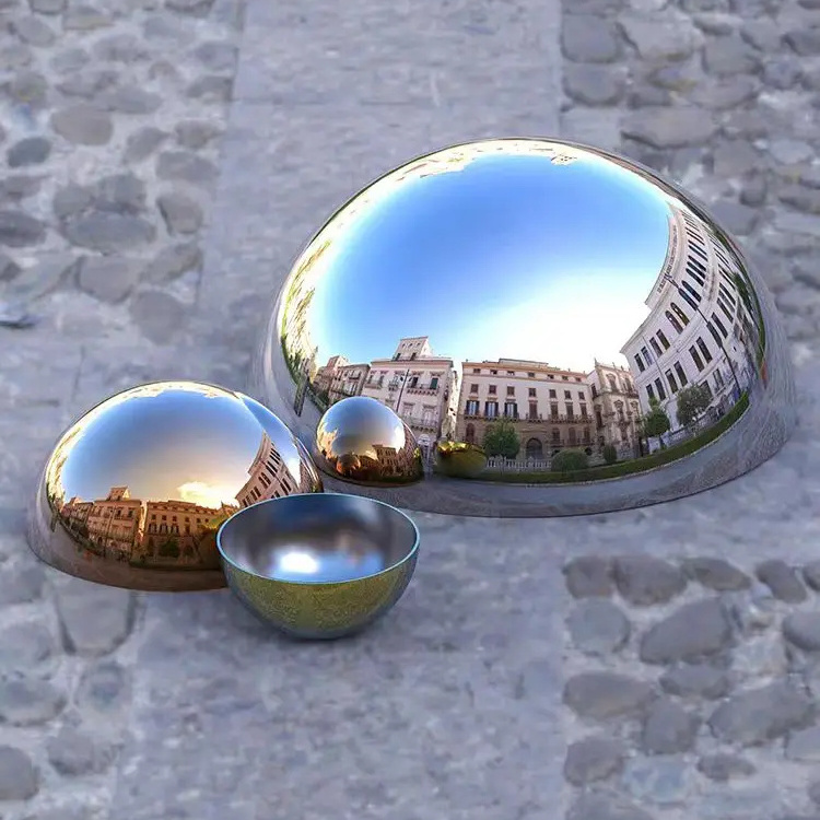 10cm-120cm Mirror Polished Decorative Stainless Steel Dome Half Ball Hemisphere 316L Grade EN Various Sizes Welding Included