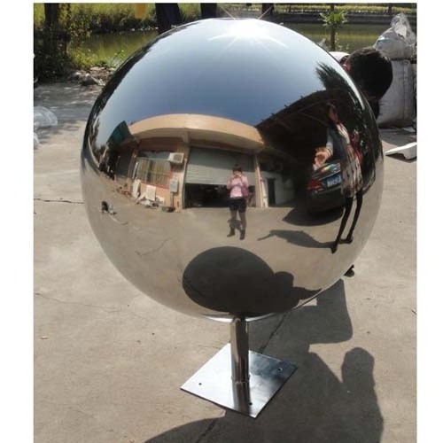 Polished 600mm Ornaments for Garden Decoration Stainless Steel Indoor Water Fountain, Water  Feature Metal Sphere