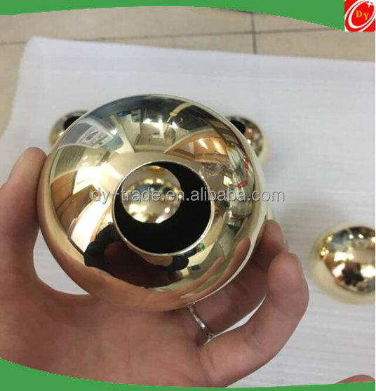 high quality brass hollow sphere with through hole ,used for lamp shade