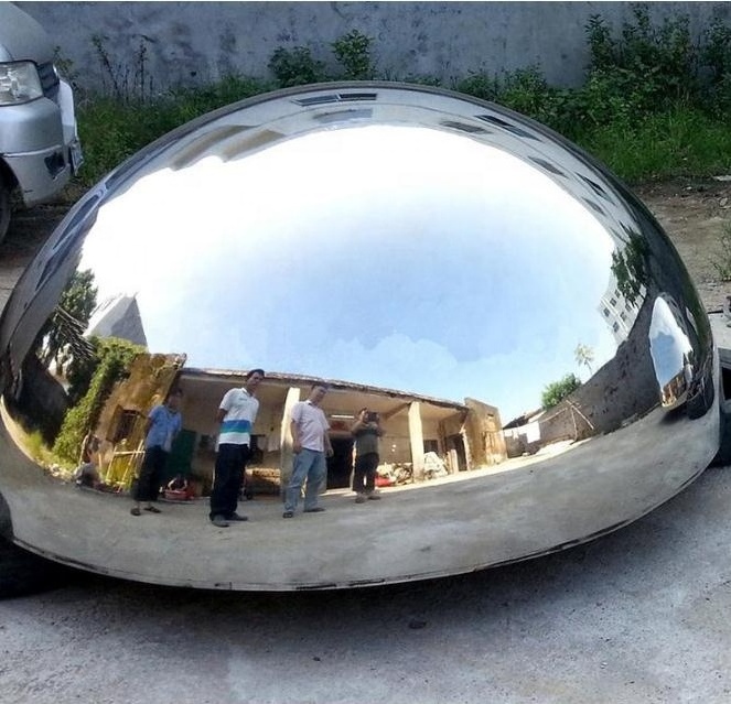 Large Outdoor1800MM 201 304 316 Mirror Polish Stainless Steel Hemisphere Half Ball Garden Decorative Metal half Ball