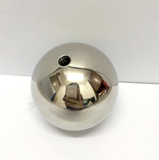 Polished Stainless Steel Sphere with Tap Hole