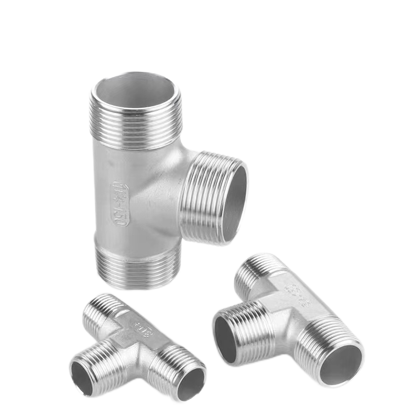 Male Connector Threaded Pipe Fittings Stainless Steel Pipe Fitting Customized High Quality Tee Pipe Fitting