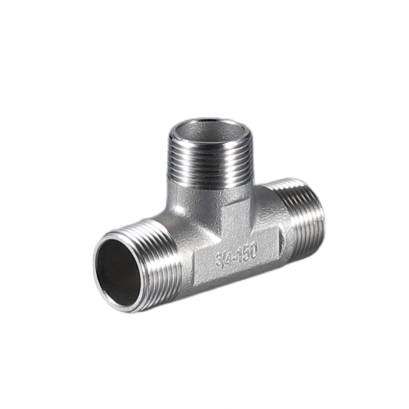 Male Connector Threaded Pipe Fittings Stainless Steel Pipe Fitting Customized High Quality Tee Pipe Fitting