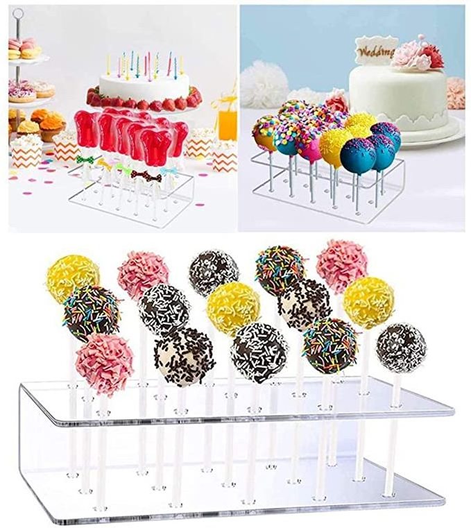 U Shape Clear Acrylic Cake Pop Display Stand Acrylic Lollipop Holder