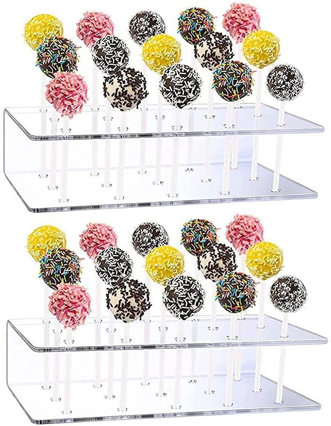 U Shape Clear Acrylic Cake Pop Display Stand Acrylic Lollipop Holder