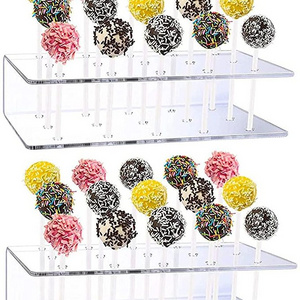 U Shape Clear Acrylic Cake Pop Display Stand Acrylic Lollipop Holder