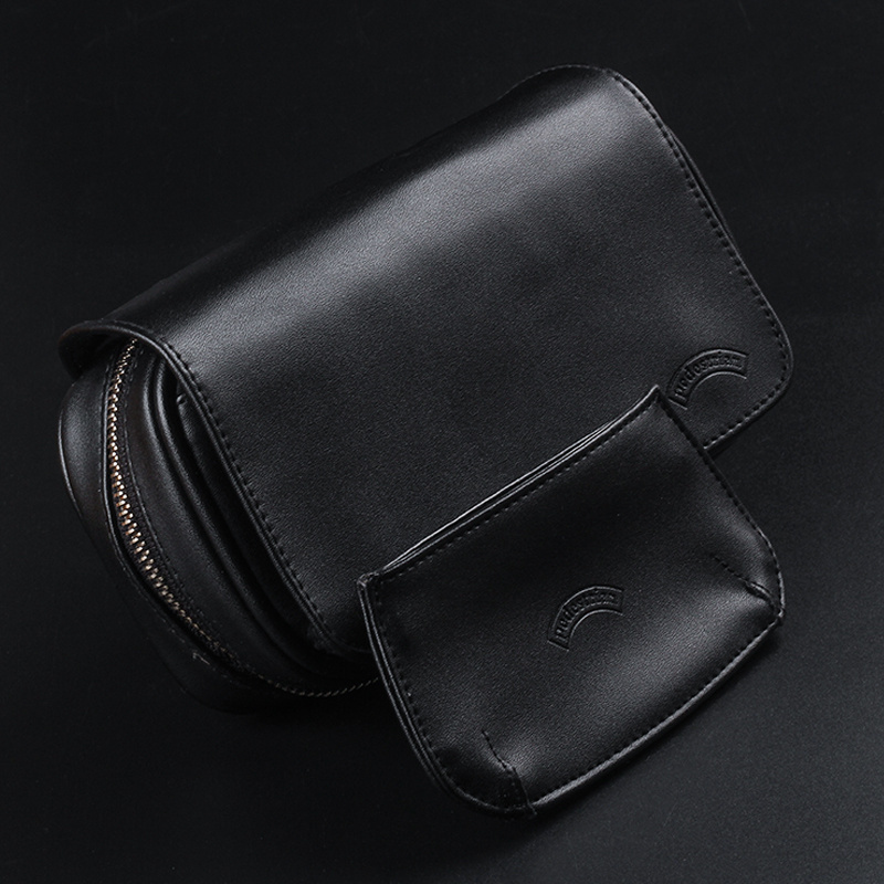 Multifunction PU Leather Storage Bag For Tobacco Smoking Pipe Portable Travel Storage Bag For Smoking Pipe With Tobacco Pouch