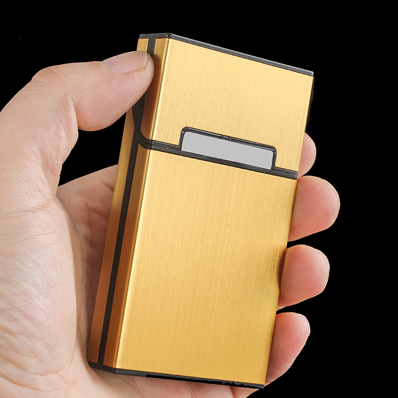 Plastic Cigarette Case 20pcs Slim Cigarettes Storage Case Wholesale Aluminum Alloy Portable Metal Cigarette Box Case