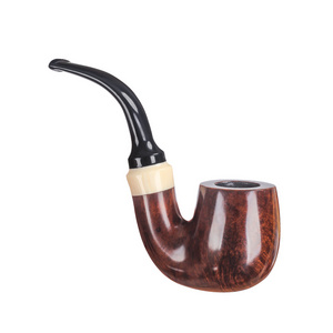 Vintage P3214 Reusable Bent Type Portable Tobacco Short Smoking Pipe Brair Wood Men's Wooden Smoke Pipes