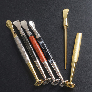 New Smoking Pipe 3 in 1 Cleaner Tools metal + plastic/wood Tobacco Smoking Pipe Reusable Needle Tamper Smoking Accessories