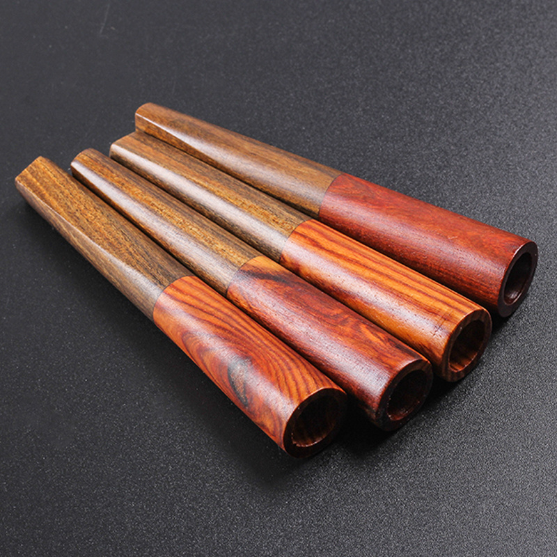 10mm Wood Smoking Cigarette Tip Mouthpiece Portable Cigarette Holder V -Shaped Smoking Cigar Mouthpiece Holder Smoking Holder