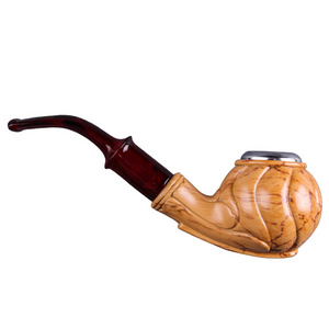 Fashion Creative Shaped Bakelite Resin Smoking Pipe and Accessories Men Metal Small Type bent Smoking Pipe For Tobacco Pipe