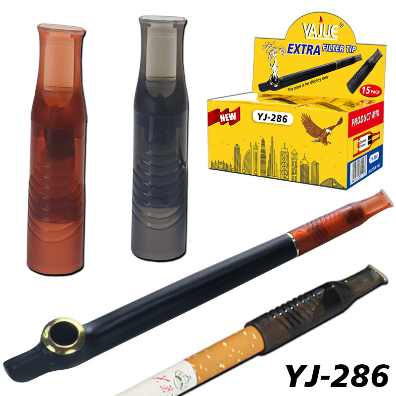 YJ-286 Cigarette Holder 120pcs/pack Straight Filter Smoking MouthPiece Plastic MouthPiece Middle East Smoke Pipes