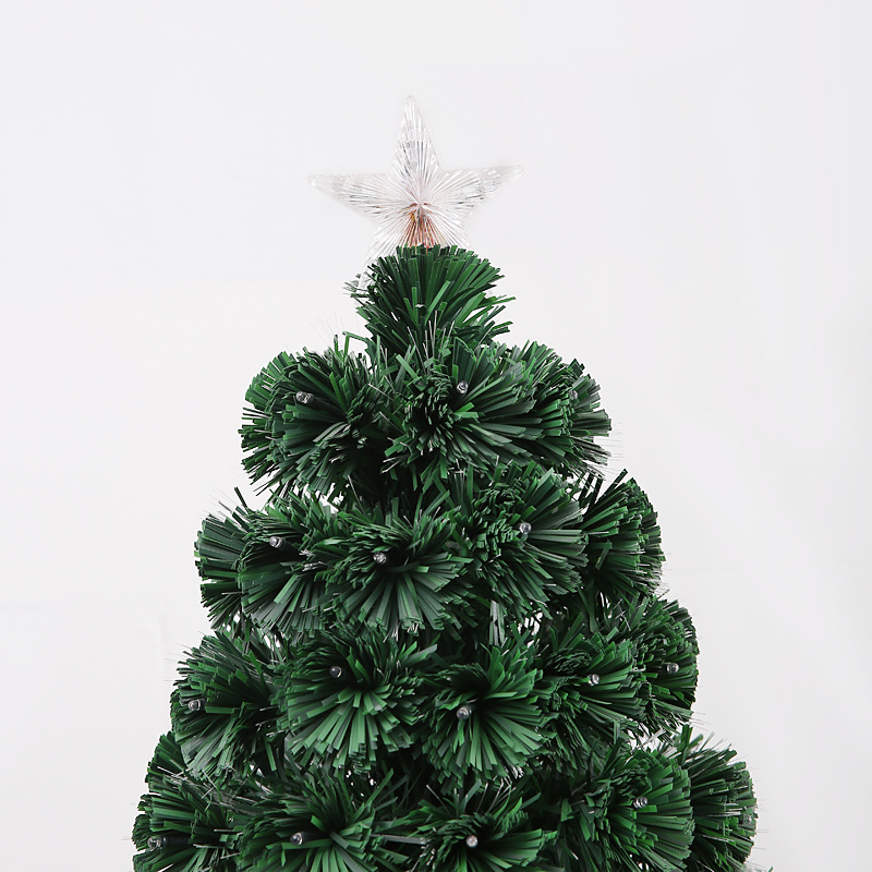 5ft 6ft 7ft 8ft 9ft Wholesale red Light fiber optic christmas tree  arbre de noel en fibre optique led albero di natale