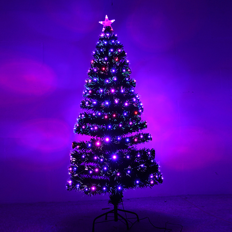 5ft 6ft 7ft 8ft 9ft Wholesale red Light fiber optic christmas tree  arbre de noel en fibre optique led albero di natale