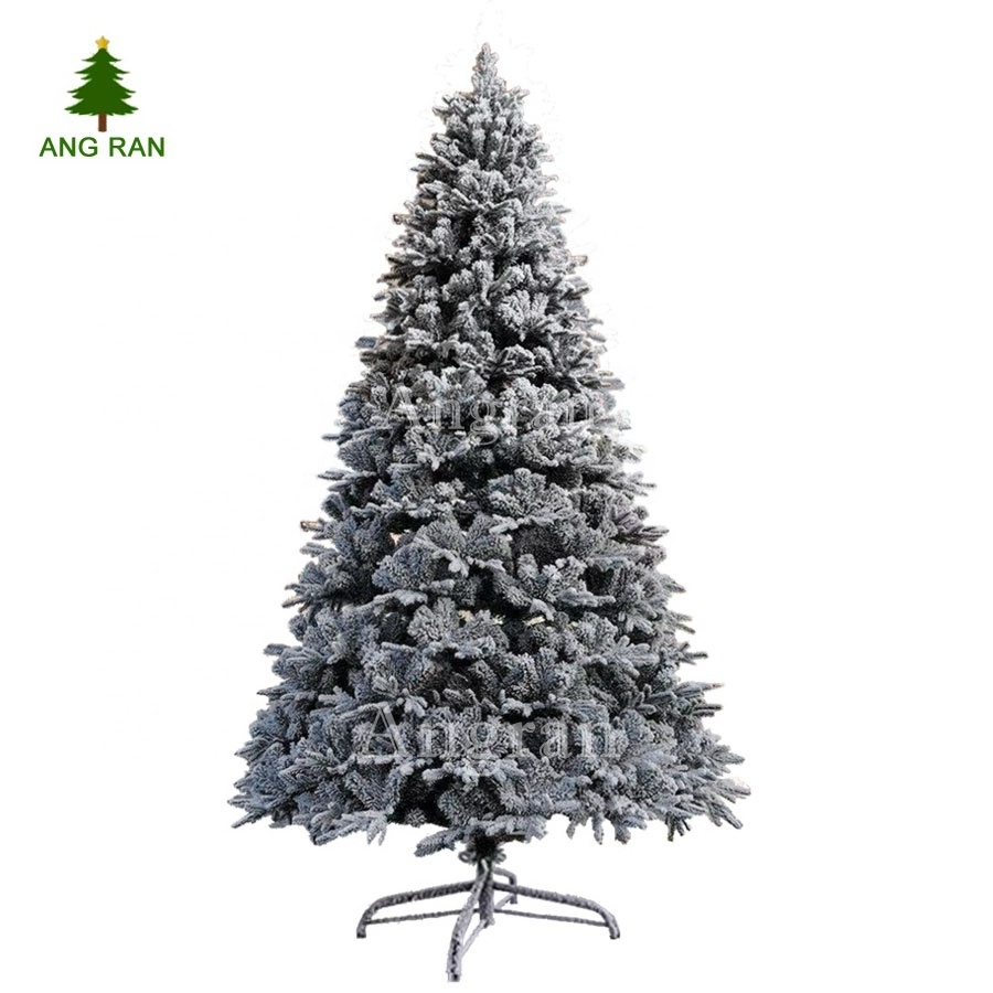 2022 New Flocked Christmas tree with Snow White  YiWu 6ft 7ft 8ft 9ft 10ft Xmas Tree Flocked Christmas tree  Flocking