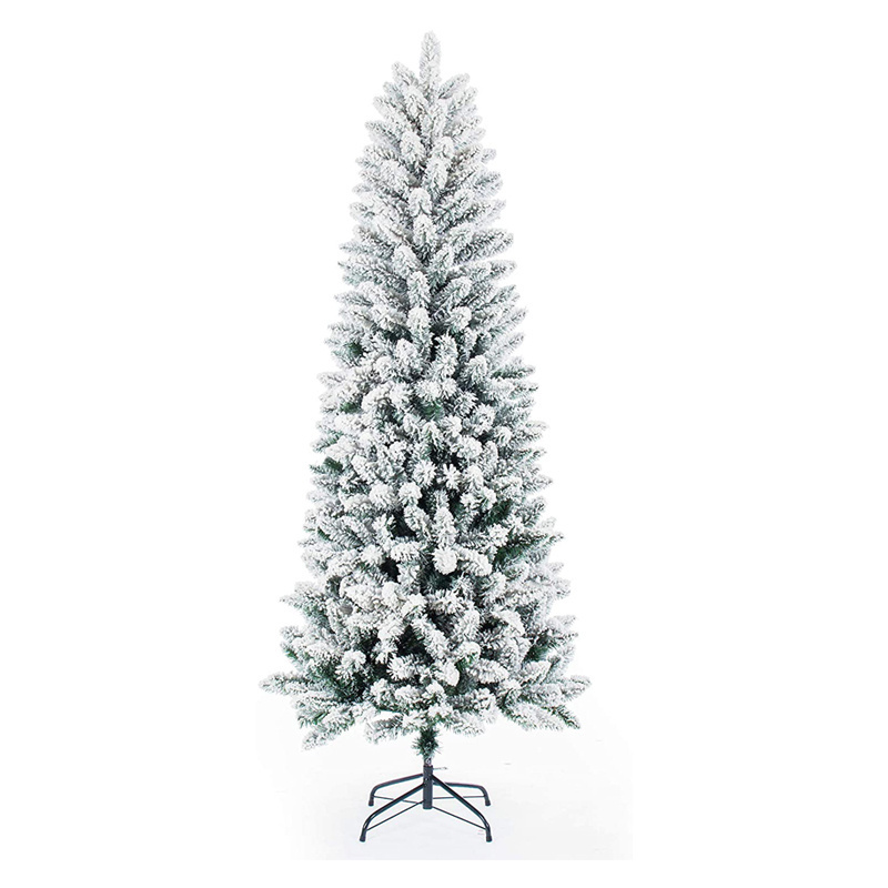 Wholesale Cedar Snow Falling Flocked De Navidad Pine Needle Christmas Tree artificial forested flocked Christmas tree