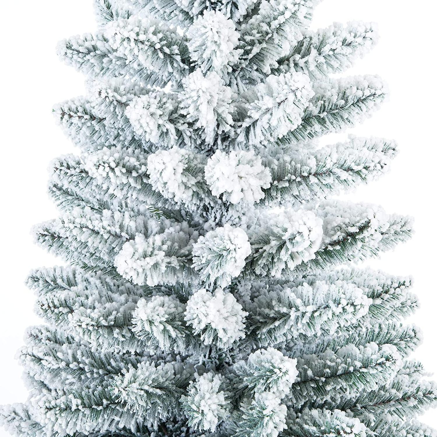 Wholesale Cedar Snow Falling Flocked De Navidad Pine Needle Christmas Tree artificial forested flocked Christmas tree