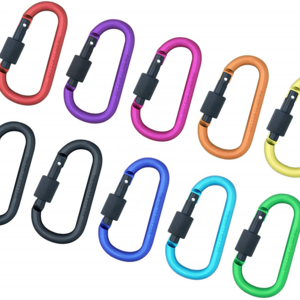 Strong Metal Carabiner Clip Snap Spring Loaded Climbing Karabiner D Hook