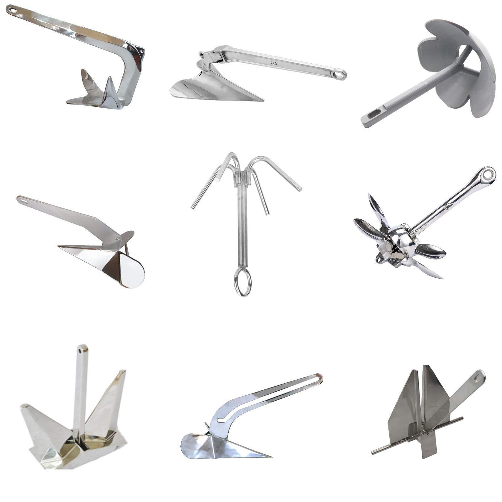 Stainless Steel 316 Ship Marine Grapnel Anchor Umbrella Folding Anchor