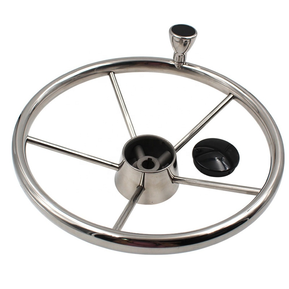 Stainless Steel Steering Wheel For Marine Rib Boat And Other Inflatable Boat