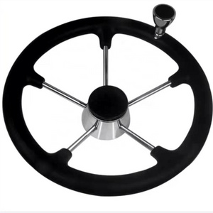 Stainless Steel Steering Wheel For Marine Rib Boat And Other Inflatable Boat