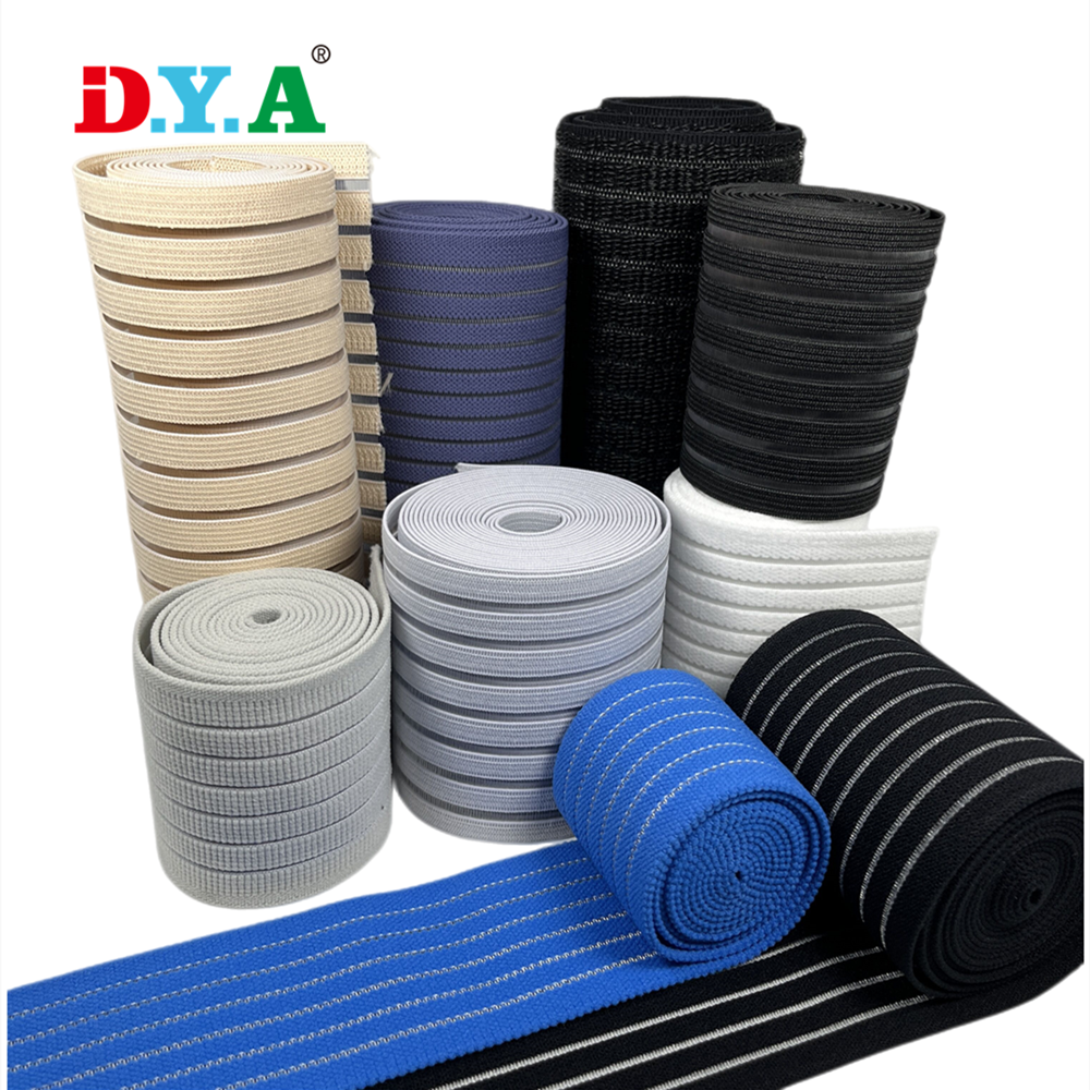 Custom Width Soft Breathable Wrist Protector Elastic Band Nylon Medical Elastic Velcroes Strap Knitted Fish Line Elastic Band