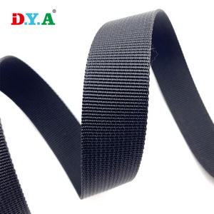 Eco-friendly Durable 100% nylon webbing  25mm black 1"  inch nylon webbing