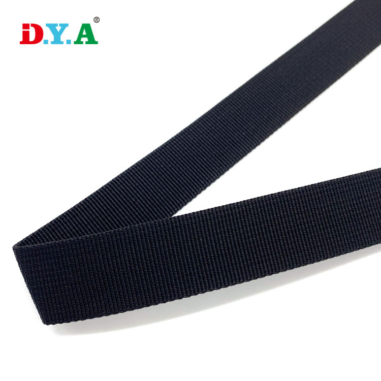 Eco-friendly Durable 100% nylon webbing  25mm black 1